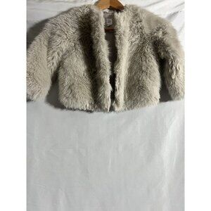 Baby Gap Vegan Gray Lined Faux Fur Jacket Coat Size 4 Yrs    U7